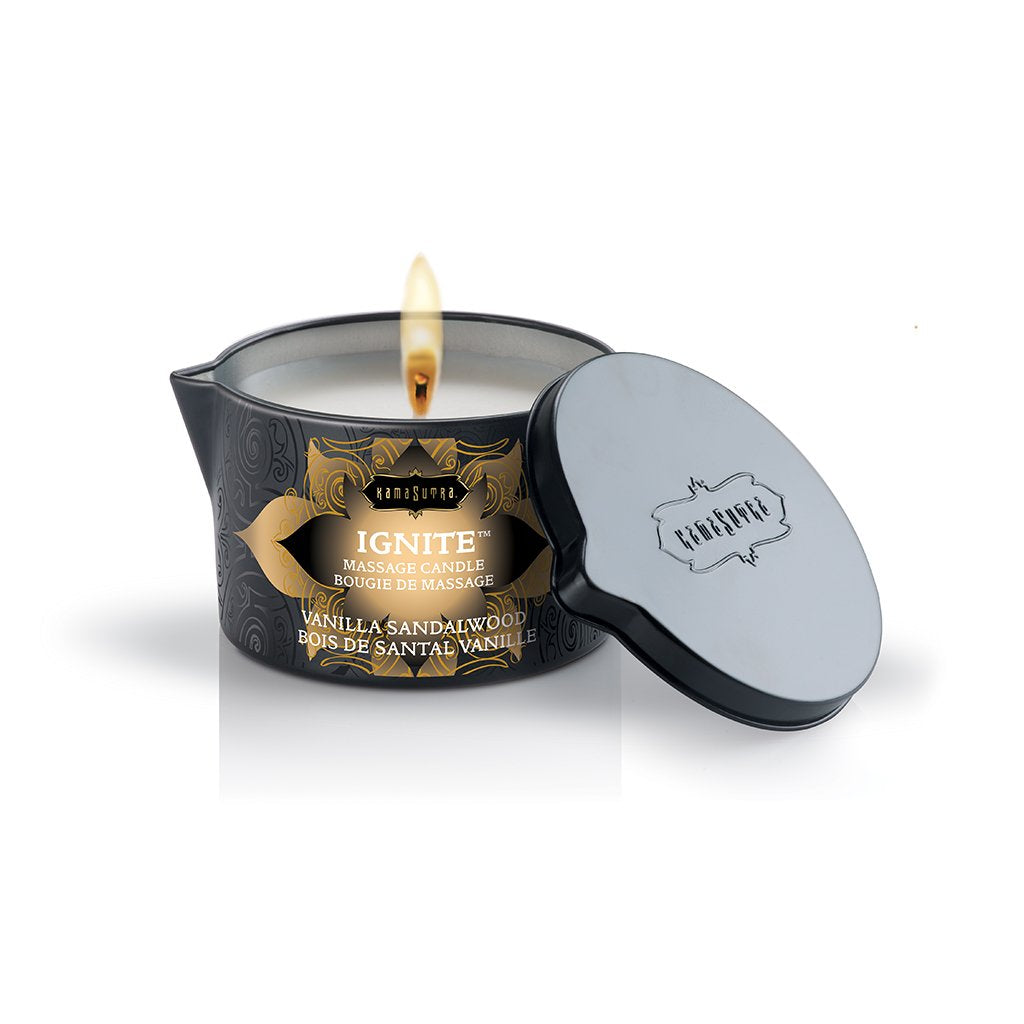 Ignite Body Massage Candle - Vanilla Sandalwood - 6 Oz.