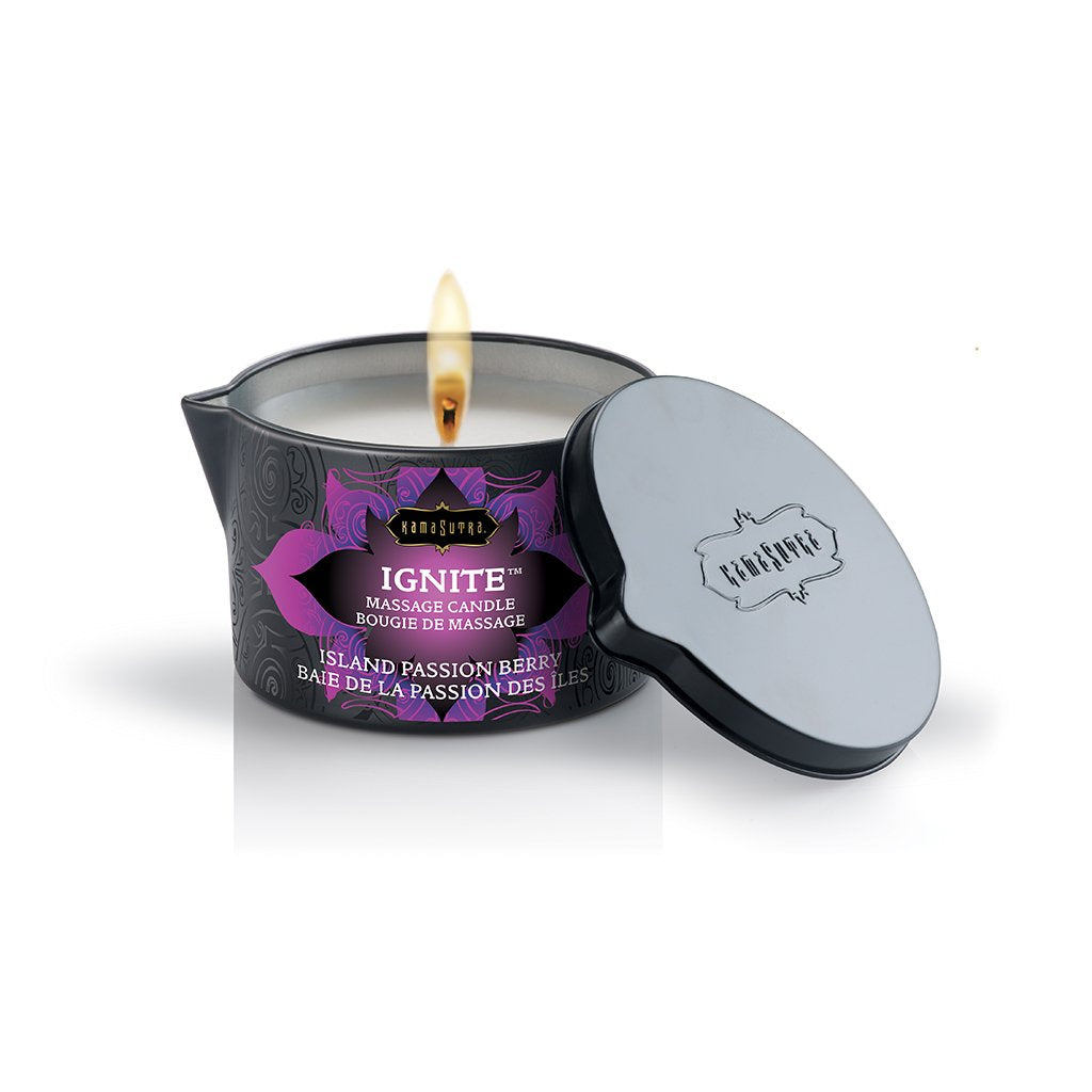 Ignite Body Massage Candle - Island Passion Berry - 6 Oz.