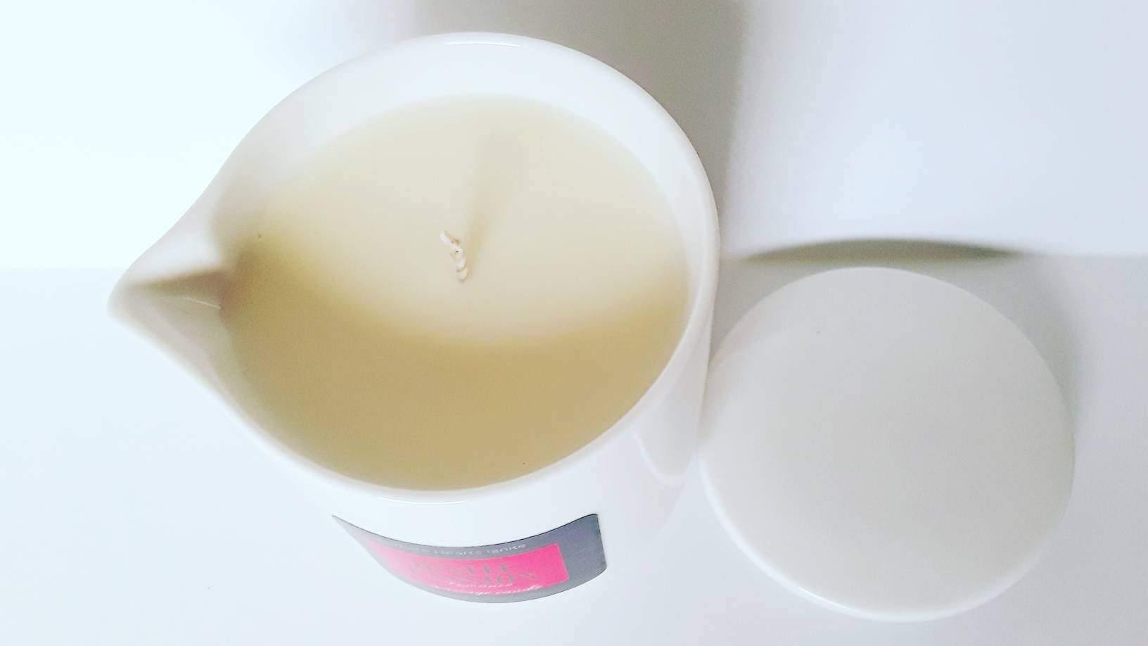 Massage candle Ignite Passion, sensual massage body oil, butter, lotion, Aromatherapy essential oils 7 OZ - Intimate Hearts Ignite Passion